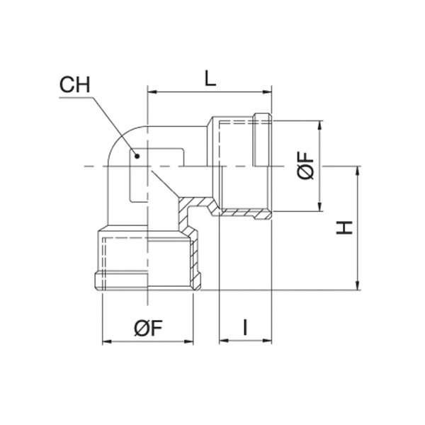 34/C FF - L-shaped FEMALE threaded fitting - Fittings - Ani (Pack of 10pcs) 34/C FF - L-shaped FEMALE threaded fitting - Fittings - Ani (Pack of 10pcs)